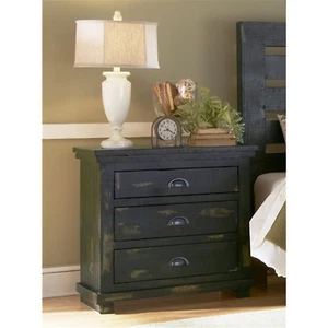Progressive Furniture Willow Nightstand Distressed Black - Picture 1 of 3