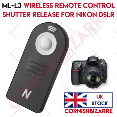 ML-L3 WIRELESS REMOTE CONTROL FOR NIKON D3400 D3300 D3200 D5300 D5200 D5100 - UK - Image 1 of 4