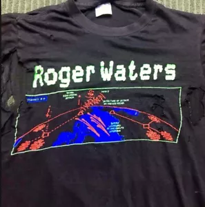 Vintage Roger Waters Rare Concert Thin Torn Rock Pink Floyd Tour Small Tee Shirt - Picture 1 of 11