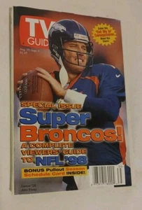 1998 John Elway TV Guide Magazine. Super Broncos. NFL Denver Broncos - Picture 1 of 4