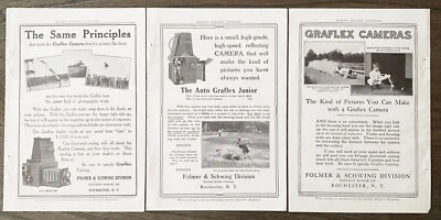 1914 GRAFLEX 3A&Auto Jr. Anúncios de impressão fotográfica vintage para câmera ~ Folmer&Schwing Eastman Kodak - Imagem 1 de 4