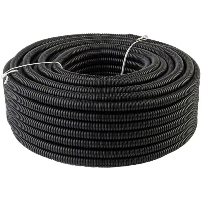 THE WIRES ZONE 100Ft. 1/2" 13mm Split Wire Loom Conduit Polyethylene Tubing Black Sleeve Tube