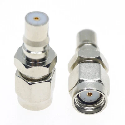 RP-SMA male plug to QMA female plug Straight RF Connector Adapter bydpete - Image 1 of 2