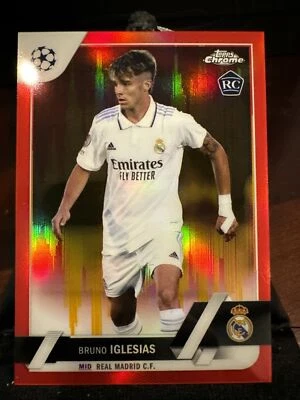 Bruno Iglesias 2022-23 Topps Chrome UEFA Red and Gold Seismic RC - Image 1 of 2