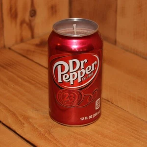 Dr Pepper Can Soy Candle that smells just like it Recycled Hand Poured Gift - Picture 1 of 2
