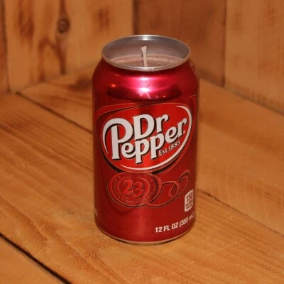 Dr Pepper Can Soy Candle that smells just like it Recycled Hand Poured Gift - Image 1 of 2