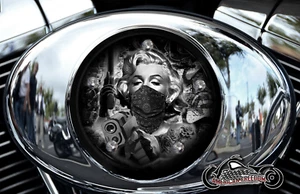 Harley Davidson ALUMINUM Twin Cam Air Cleaner Insert Cover Marilyn Gunner - Picture 1 of 4