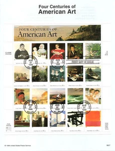 #9827 32c 400 Years American Art Stamp #3236 Souvenir Page - Picture 1 of 1