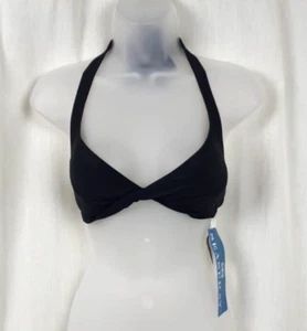 SeaSpray " Just Black" Twisted Bikini Bra / Top Size 12 uk CR054 HH 22 - Picture 1 of 6
