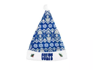 Maglione maglia NFL Indianapolis Colts Forever Collectibles cappello Babbo Natale pom di Natale - Foto 1 di 1