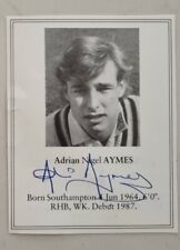 ADRIAN AYMES SIGNED BOOK PLATE PEN PICTURE ENGLAND ASHES CRICKET