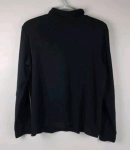 Kim Rogers Top Turtle Neck Long Sleeve Black Womens Size M - Picture 1 of 6