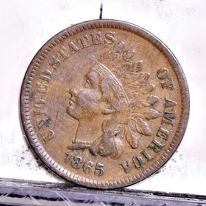 1865 Bronze Indian Cent - Ch VF (#59251-L) - Picture 1 of 8