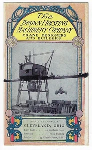 Brown Hoisting Machinery Co. Cleveland Ohio Crane Trade Card #7 Art Nouveau - Picture 1 of 2