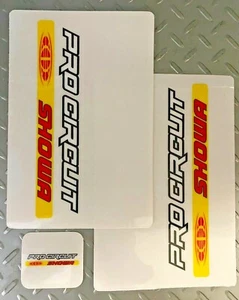 Pro Circuit Fork Decals SHOWA Fork Shock Wraps Stickers A Kit CRF KX PC-SHO-YL - Picture 1 of 3