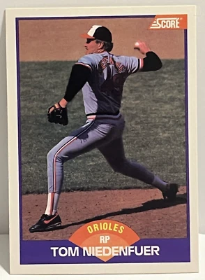 1989 Score Tom Niedenfuer Baltimore Orioles #252 - Image 1 of 2