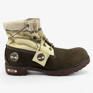 Timberland Roll Top Oatmeal Brown Mens Boot Waterproof Combat - Picture 1 of 9