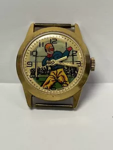 Vintage Football Player Analog Manuel Watch Working - Picture 1 of 5