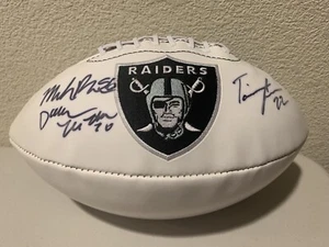 Darren McFadden, Reece, Meyers, Burris & Jones Signed Raiders Logo Football AMSM - Picture 1 of 9
