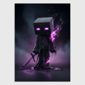 Minecraft Poster Enderman V3 - Kinder Spielzimmer Wandbild Kunstdruck für Schlafzimmer Deko - Bild 1 von 3