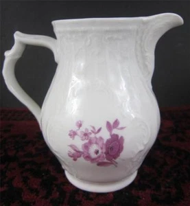 Rosenthal China Sanssouci Embossed Purple Flower Creamer Pitcher Germany Vase - Picture 1 of 3