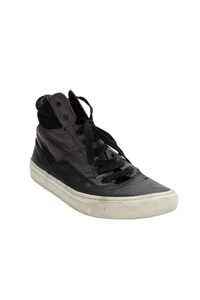 Vince Mens Leather Colorblocked High Top Lace Up Casual Sneakers Black Size 8 - Picture 1 of 5