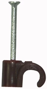 UNIFIX - Klip Kabel Bulat 3.5mm Coklat 100 Pek - Picture 1 of 1