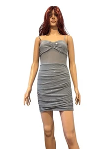 Akira Woman’s Mini Bodycom Dress Adjustable Straps Sz L New - Picture 1 of 17