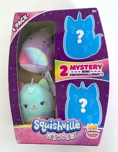 Squishville Squishmallows Caticorn Squad 4 Pack w/ 2 Mystery Mini Squishmallows - Picture 1 of 2