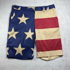 Loudmouth Golf Old Glory American Flag Men’s Shorts Size 34 Stretch - Picture 1 of 17