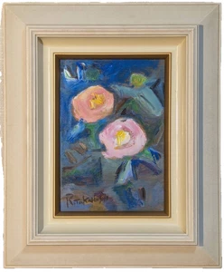 Rikio Takahashi Ölgemälde SM Kamelie signiert gerahmt 32x40cm - Bild 1 von 7