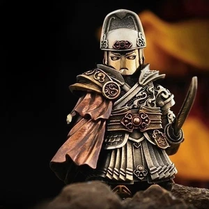 Chinesische Ming Dynastie Krieger Statue, traditionelle orientalische Schreibtisch Dekor Ornament - Bild 1 von 7