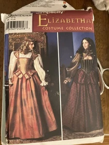 Elizabethan Tudor Renaissance Blouse Bum Roll Skirt Costume Sew Pattern 14-20 UC - Picture 1 of 1