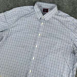 Camisa abotonada a cuadros azul Dante UNTUCKit para hombre | SS | sin arrugas | talla 2XL - Imagen 1 de 13