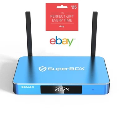 SUPERBOX S6 MAX  Streaming Media Player + $25 ebay gift card! - Image 1 of 4