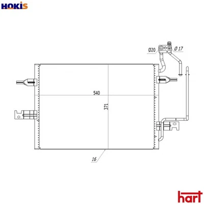 CONDENSER AIR CONDITIONING 612 260 FOR OPEL MERIVA/MPV Z 18 XE 1.8L 4cyl - Image 1 of 4