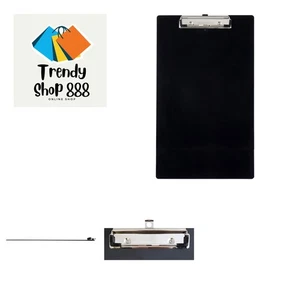 Black Plastic Clipboard with Low Profile Clip - Picture 1 of 4