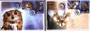 2022 Owls,Eurasian eagle-owl,Short-eared owl,Western barn owl,Romania,M.8018,FDC - Picture 1 of 1