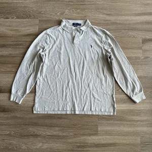 Polo Ralph Lauren Classic Fit Long Sleeve Shirt Beige Tan Mens XL TG - Picture 1 of 16