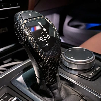 Carbon Fiber M Tuning Gear Knob Trim Replacement For BMW F10 F20 F22 F30 F32 F34 Foto 1 de 4