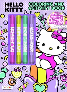 Bendon Hello Kitty 48-Page Coloring Book With 4 Stamp Markers 5 Toy - Picture 1 of 3