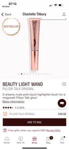 Charlotte Tilbury BEAUTY LIGHT WAND PILLOW TALK ORIGINAL Full Size - Picture 1 of 4