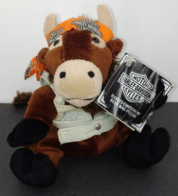 Harley Davidson Torque The Bull 1999 vintage bolsa de frijoles de 5" peluche animal de peluche Foto 1 de 4