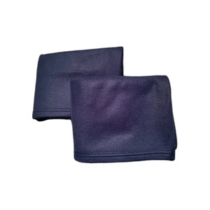 Set of 2 New Dark Blue Fleece Pillowcases 20 X 30 Standard/queen - Picture 1 of 4
