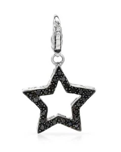 HELLMUTH CROCO STYLE 925 SILVER DIAMOND STAR NECKLACE BRACELET PENDANT CHARM - Picture 1 of 3