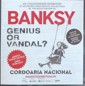 Banksy Genius or Vandal? leaflet half fold Flyer - - Picture 1 of 5