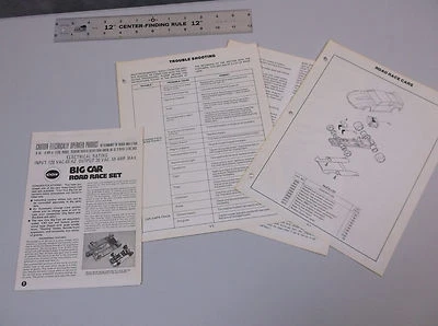 VINTAGE '70s COX BIG CAR ROAD RACE SET LITERATURE & TROUBLESHOOTING GUIDE G-COND - Image 1 of 3