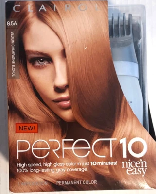Color de cabello permanente Clairol Nice n Easy Perfect 10 8,5A rubio champán medio Foto 1 de 4