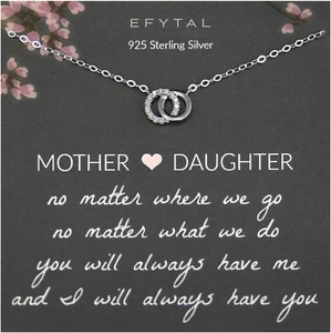 Mother Daughter Necklace, Mothers Day Gift for Mom or Daughter, Mama Jewelry Gif - Picture 1 of 12