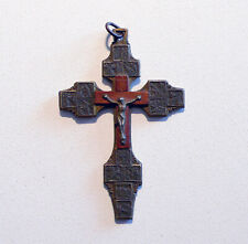 Crocifisso Croce medaglietta anno Santo 1950 Papa Pio XII  vintage antico v426